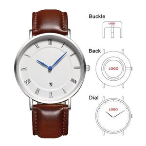클래식 디자인 캘린더 남성 시계 맞춤 브랜드 로고 개인 라벨 시계 로마 숫자