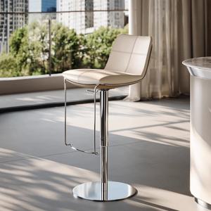 Z 디자인 노르딕 바 의자 라이트 럭셔리 가죽 카운터 인체공학적 싱글 하이 체어 파티 성인용 휴식 바 의자 가구