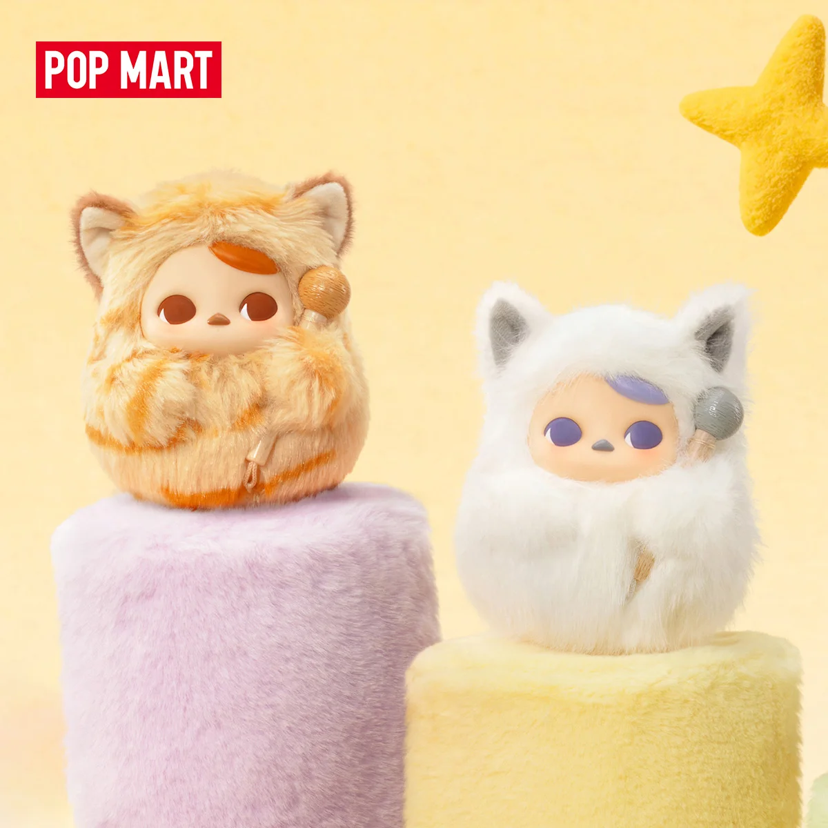 【EU 제외】POP MART PUCKY 탭 탭 베이비즈 시리즈-비닐 플러시 펜던트 블라인드 박스 1개/6개