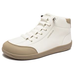 HOBIBEAR 미드탑 맨발 신발 남성 여성 와이드 발가락 발목 부츠 야외 미끄럼 방지 인조 가죽 신발