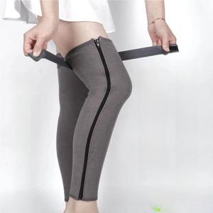 Thiened Camere 무릎 패드 겨울 따뜻한 다리 보호 지퍼 랩 어라운드형 내구성이 뛰어난 노인용 차가운 다리 보호대 스포츠 부상용