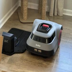 C-TOF MGC1000 로봇 잔디깎이, 390피트 경계선 와이어 포함, 0.12 에이커(1/8 에이커) 규모, 45% 경사면 자동 충전 자동 로봇 잔디깎이