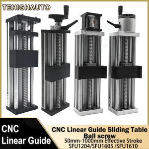 리니어 가이드 레일 XYZ 축 슬라이딩 테이블 SFU1204/1605/1610 CNC C7 볼 스크류 리니어 가이드 테이블 알루미늄 테이블 50~1000MM 스트로크