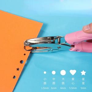 1.5MM/3MM/6MM 핸들 구멍 펀치 DIY 루스 리프 종이 커터 스크랩북 도구 용 단일 구멍 펀처 사무용 바인딩 용품
