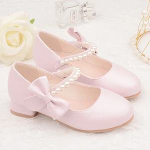 Zapatos Niña KidLeather 신발 2024 가을 새 여자 하이힐 공주 신발 활 단일 신발 메리 제인 신발 키즈 신발 소녀 신발