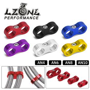 1PC 범용 AN4 AN6 AN8 AN10 AN12 빌렛 오일 연료 워터 호스 튜브 분리기 디바이더 클램프 알루미늄 라인 분리기 JR-SLJN01