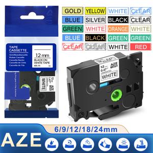 브라더 라벨 카트리지와 호환되는 TZ 테이프, P-터치 시리즈 라벨 메이커용 251 라벨 리본, 9mm, 12mm, 18mm 211 221 231, 1 개