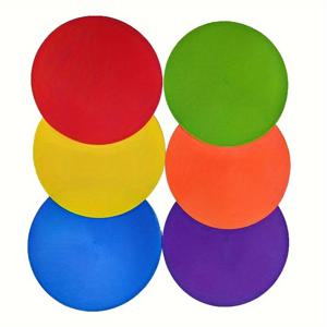 6Pcs 12Pcs 플랫 라운드 콘 축구 훈련 보조 마커 디스크 야외 축구 훈련 보조 매트 게임 스포츠 교육 도구