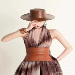 여성용 PU 가죽 코르셋, 여성용 커머번드 코트, 허리띠 원피스 장식, 와이드 벨트, J223