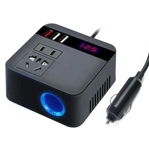 자동차 인버터 DC12V/24V에서 DC110V/220V로 150W LED 디스플레이 소켓 전원 인버터 어댑터 고속 충전 자동차 인버터