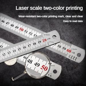휴대용 스테인리스 스틸 수동 측정 눈금자, 학용품 눈금자, 15 cm, 20 cm, 30 cm, 50cm