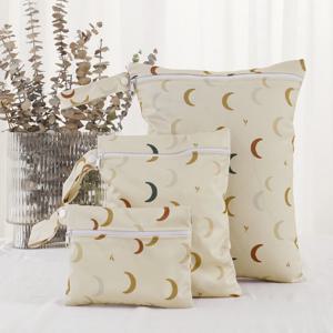 Elinfant 3PCS 방수 기저귀 가방 습식/건식 가방 손잡이 휴대용 보관 가방