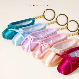수제 미니 새틴 Pointe 신발 열쇠 고리 발레 신발 열쇠 고리 발레 액세서리 발레 참 체인 가방 펜던트