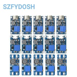 5/10Pcs MT3608 DC-DC TYPE-C 마이크로 조정 가능한 부스트 모듈 2A DC DC 전원 스텝 업 컨버터 모듈 2V-24V ~ 5V 9V 12V 28V