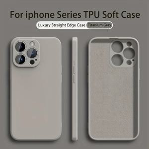 럭셔리 오리지널 실리콘 폰 케이스 아이폰 16 15 14 13 12 프로 맥스 16플러스 폰 케이스 충격 보호 소프트 커버
