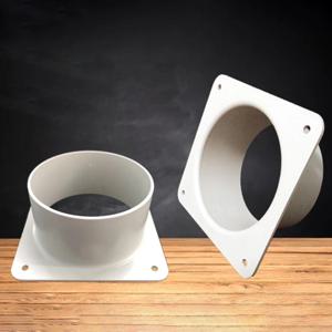 흰색 공기 환기 덕트 커넥터 플랜지 직선 환기 파이프 공기 환기 덕트 용 사각형 바닥 덕트 도구 쉬운 설치