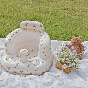 유아 빛나는 아기 풍선 소파 어린이 퍼프 휴대용 목욕 의자 PVC 다기능 좌석 연습 앉아 목욕 의자