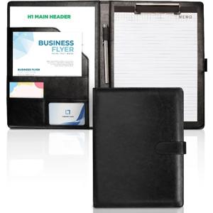 A4 가죽 클립보드 폴더 Padfolio 비즈니스 이력서 파일 폴더 Padfolio 클립보드 인터뷰 회의 문서 파일 주최자