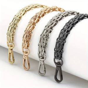 1PC 금속 체인 지갑 핸들 어깨 스트랩 교체 하이 엔드 여성용 가방 가죽 제품 5 행 확장 크로스 바디 체인