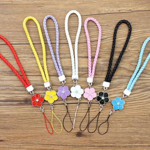 작은 꽃 전화 스트랩 Xyun 전화 스트랩 USB ID 카드 키체인 아이폰 화웨이 삼성 샤오미 유니버설 전화 액세서리