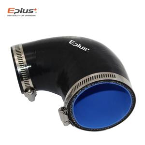 EPLUS 범용 실리콘 튜빙 호스 90도 대형에서 소형 커넥터 리듀서 자동차 인터쿨러 터보 흡입 파이프 실리카 젤 블랙