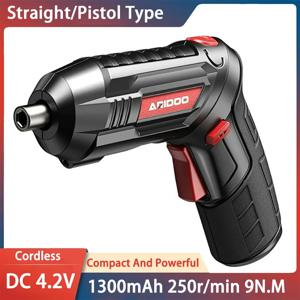 충전식 전기 스크루 드라이버 소형 4.2V 6Nm 1300mAh 250rpm 작고 강력한 배터리 스크루 드라이버 무료 배송 스크루 드라이버