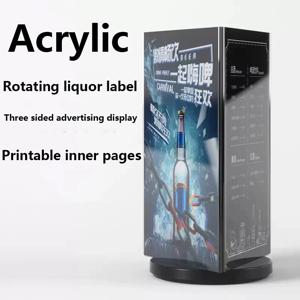 아크릴 간판 거치대 탁상 레스토랑 메뉴 거치대 가격 태그 디스플레이 스탠드, 데스크탑 디스플레이 보드, 회전식 간판 거치대