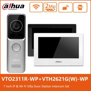 Dahua VTO2311R-WP VTH2621G-WP VTH2621GW-WP, 다국어 Wi-Fi PoE, 7 인치 TFT 터치 IP 실내 모니터 초인종, 비디오 인터콤