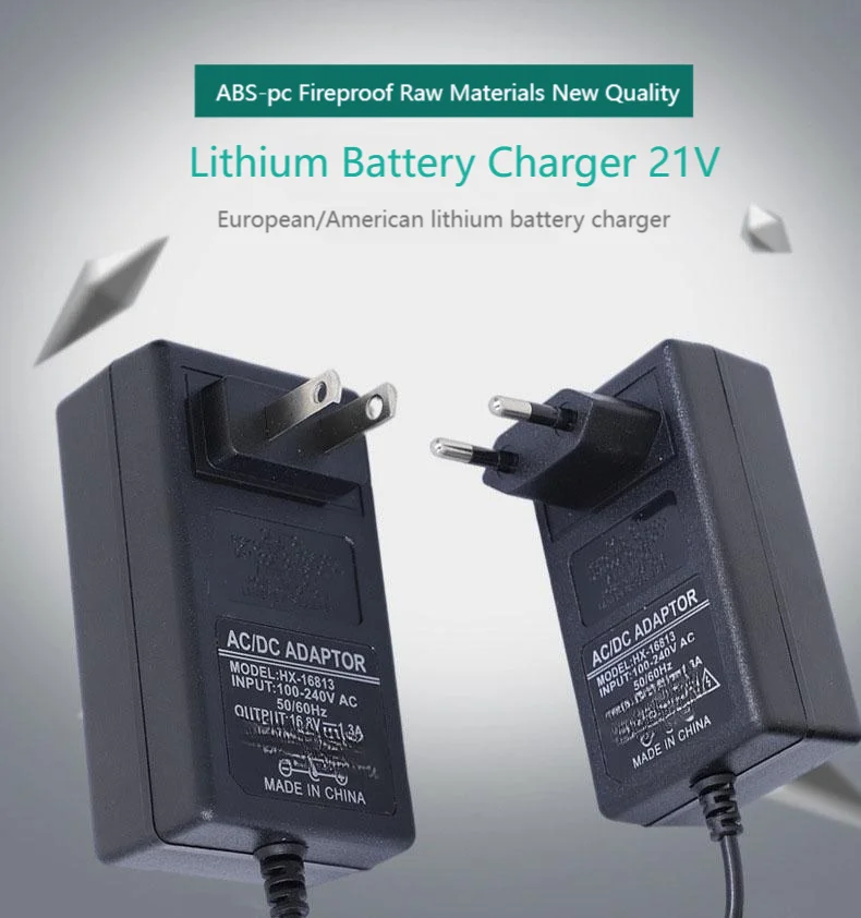 21V1A 2A 범용 충전기 DC 전원 어댑터 리튬 드릴 전원 충전기 전기 렌치 드라이버 충전기 EU US AU 플러그