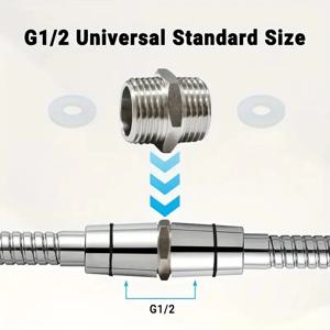 2 Pcs 샤워 호스 연장 파이프 DIY 샤워 욕실 RVs 야외 샤워에 대 한 범용 호스 익스텐더 욕실 액세서리