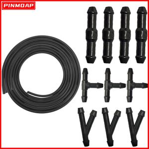 1 세트 자동차 와이퍼 스프레이 파이프 조인트 T Y I 유형 앞 유리 와셔 파이프 노즐 와이퍼 청소 물 호스 튜브 조인트 액세서리