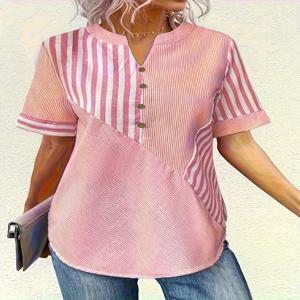 여성용 오버사이즈 우븐 셔츠 긴 소매 캐주얼 버튼 업 루즈핏 셔츠 올 시즌