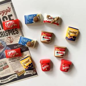 6Pcs 수지 초콜릿 캔디 냉장고 스티커 음식 장식 자석 선물