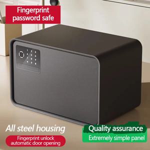 모든 강철 지문 암호 안전 새로운 안전 작은 자동 도어 안전 상자 20/25cm 도난 방지 암호 키 안전 보석 안전