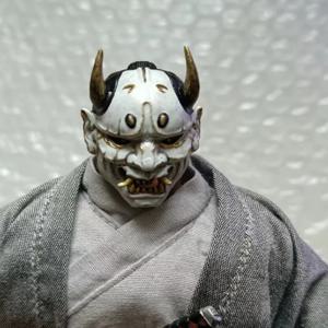 6'' 피규어용 1:12 스케일 군인 흰색 사무라이 마스크 모델