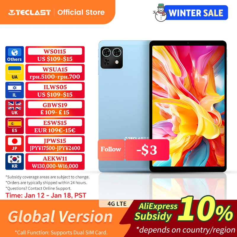 Teclast T50 미니 태블릿 8.7인치 120Hz 디스플레이 MTK Helio G99 20GB RAM(8+12 가상) 128GB ROM Android15 태블릿 지원 4G 듀얼 SIM