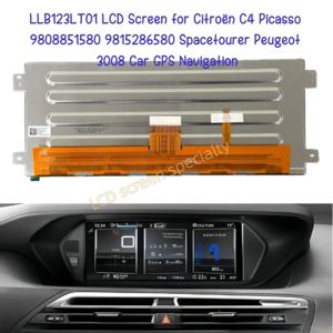 LLB123LT01 시트로엥 C4 피카소 9808851580 9815286580 스페이스투어러 푸조 3008 차량용 GPS 네비게이션용 LCD 스크린