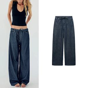 봄 신상 여성용 편안한 슬리밍 스트레이트 청바지 하이웨이스트 팬츠 튼튼한 롱 팬츠 패셔너블한 여성 데님