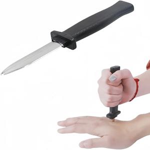 시뮬레이션 된 텔레스코픽 칼 플라스틱 소품 칼 가짜 기술 작은 도구 장난감 할로윈에 적합 만우절 파티 장난