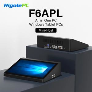 Higole F6APL 10.1'' 팬리스 미니 PC 인텔 J3455 윈도우 10 WiFi5 4GB 64GB 2340mAh 4K RS-232 RJ45 노트북 데스크탑 PC 미니 컴퓨터