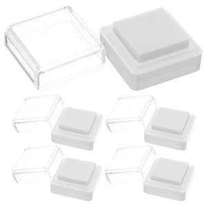 5pcs 빈 잉크 패드 스탬핑을위한 빈 지문 공예 패드 Diy 단일 고밀도 스폰지 사무실 빨 수있는 스탬프