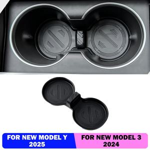 테슬라 모델 Y 2025년 출시, 모델 3 하이랜드 2025용 워터컵 매트 컵받침 슬롯 논슬립 매트 방수 음료 패드 액세서리