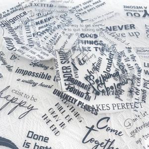 50pcs 동기 부여 문구 PET 스티커 데칼 노트북 노트북 가방 스케이트 보드 기타 DIY 미적 투명 스티커