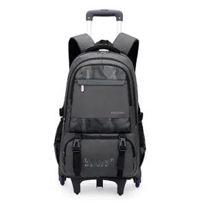 남아용 학교 롤링 백, 어린이용 바퀴 달린 책가방, 카트가 달린 남아용 학교 배낭, 남아용 롤링 백팩