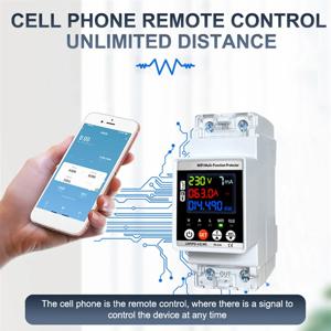 AAAEL-디지털 누설 전류 전압 모니터 컨트롤러 Wifi 스마트 전력계 63A 자동 재폐로 보호 장치 KWH