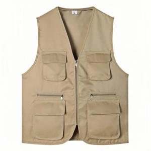 업무 및 레저 올 매치 여름 낚시 조끼 멀티 포켓 조끼 고급 맞춤형 로고 인쇄 브랜드 텍스트