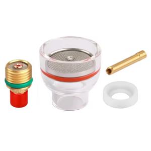 A002 16 유리컵 노즐 2.4mm 수집 바디 숏 가스 렌즈 2HSGS 가스켓 키트 (TIG 용접 토치 WP9 WP20 액세서리용)