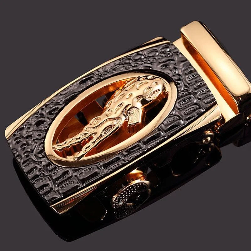 남성용 자동 벨트 버클 - 프리미엄 금속 합금 동물 디자인, 청바지 및 드레스 바지용 퀵 릴리스 클립