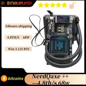 NerdQaxe++ 하이드로 4.8TH/s 68W BTC 솔로 광부 비트코인 ​​채굴 복권 기계용 4Pcs BM1370 ASIC 칩