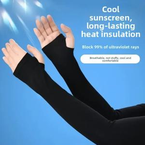 2 쌍 검은 색 여름 야외 승마 운전 팔 가드 핸드 슬리브 커버